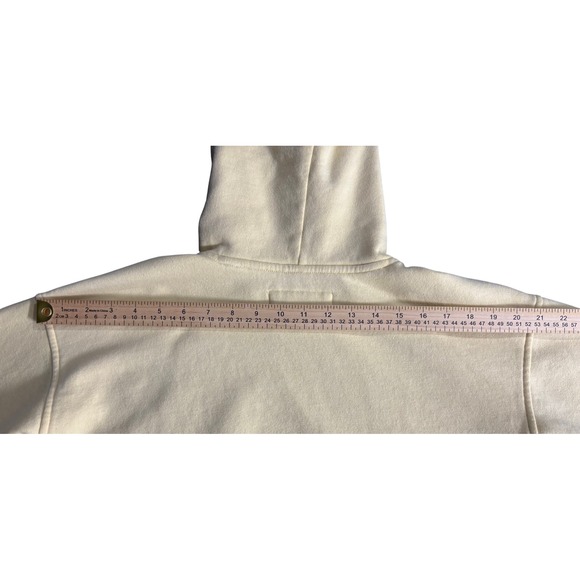 Abercrombie & Fitch Cream Palm Tree Embroidered Hoodie Sweatshirt Mens XS - Picture 5 of 12